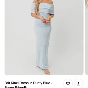 Brit Maxi Dress in Dusty Blue